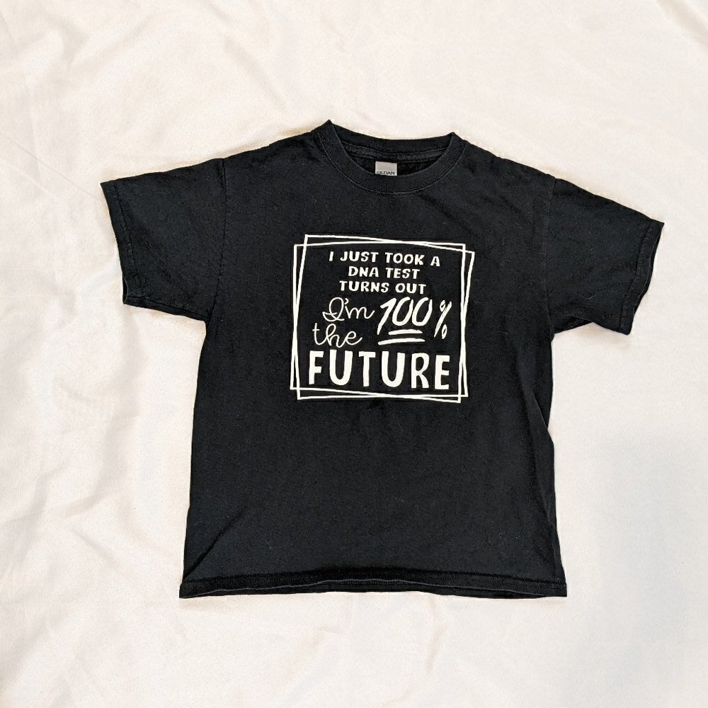 Kid's Black and White T-Shirt Size Youth Medium